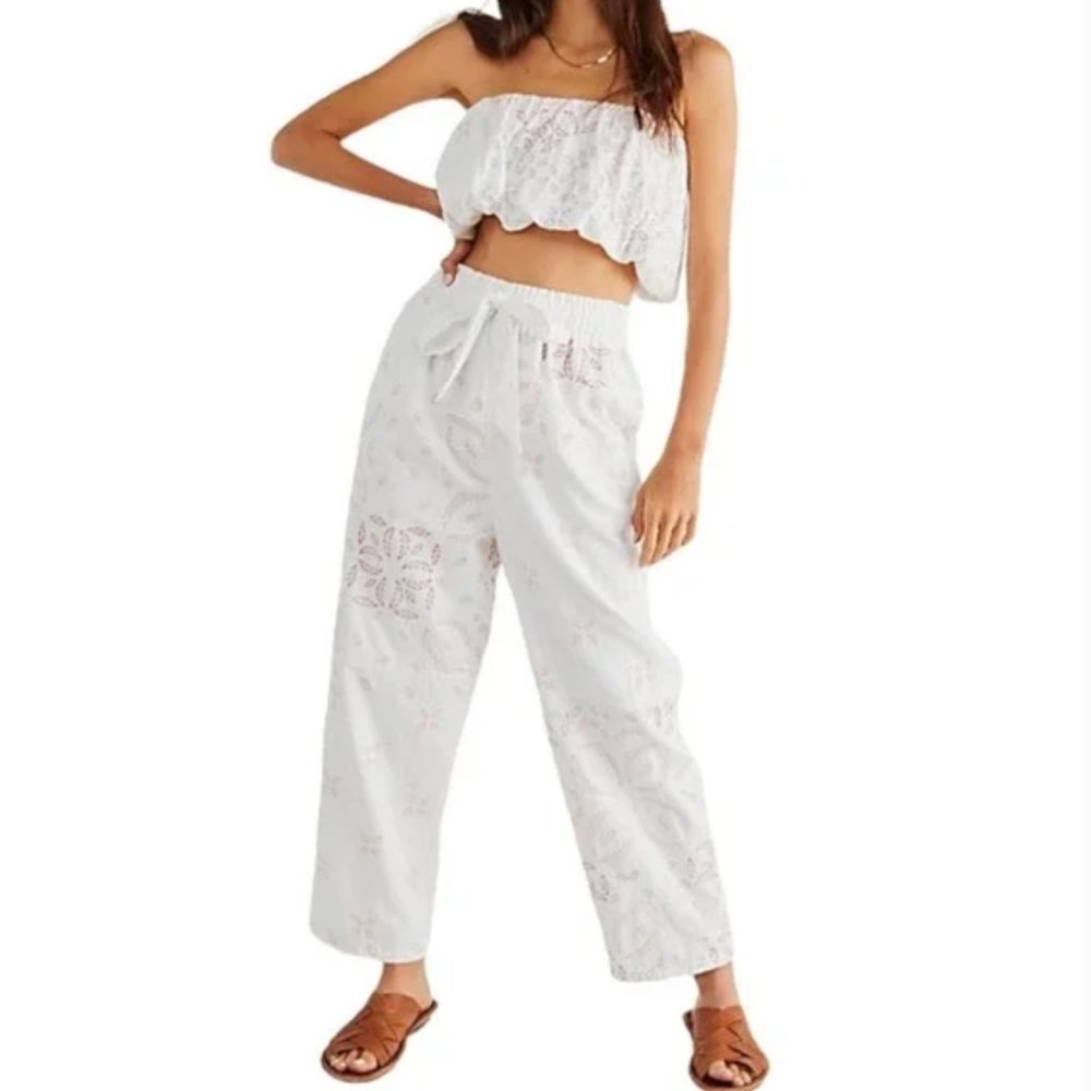 FREE PEOPLE Weekender Set Ivory Combo set NWOT sz XS